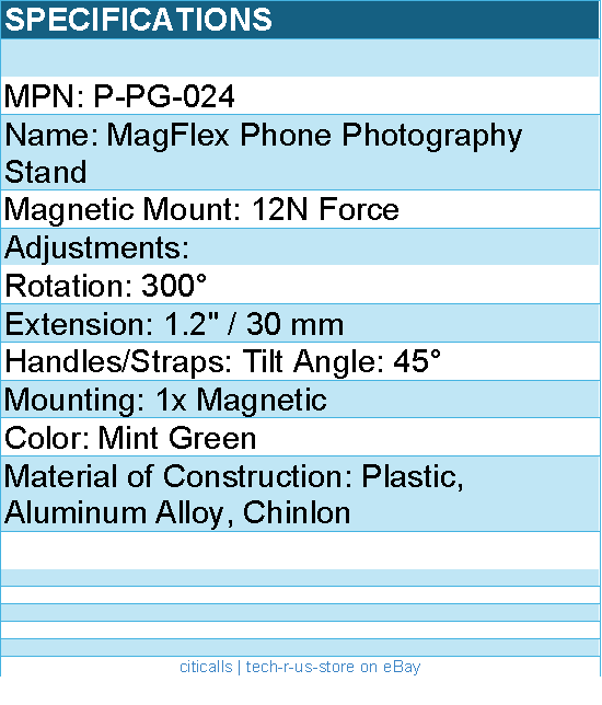 PGYTECH P-PG-024 MagFlex Phone Photography Stand(Mint Green) Retail