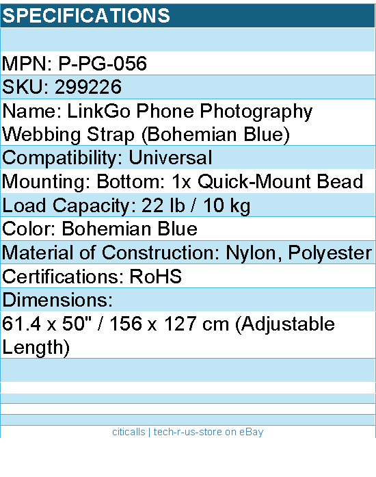 PGYTECH P-PG-056 LinkGo Phone Photography Strap Webbing-Bohemian Retail