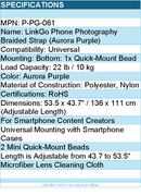 PGYTECH P-PG-061 LinkGo Phone Photography Strap Braided-Aurora Purple RTL