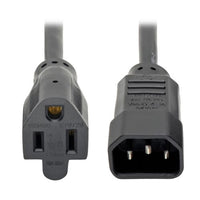 Eaton P002-001-13A NEMA 5-15R to C14 Computer AC Power Cable - 13A, 125V, 16 AWG