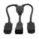 Eaton P004-18N-2C13 Power Cord Splitter C14 to 2xC13 PDU Style 10A, 250V, 18 AWG