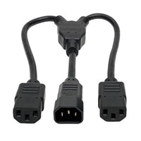 Eaton P004-18N-2C13 Power Cord Splitter C14 to 2xC13 PDU Style 10A, 250V, 18 AWG