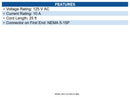 Eaton P006-025 Product Overview Desktop Computer AC Power Cable, NEMA 5-15P
