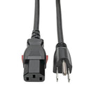 Eaton P006-L06 Computer Power Cord NEMA 5-15P to Locking C13 - 10A, 125V, 18 AWG