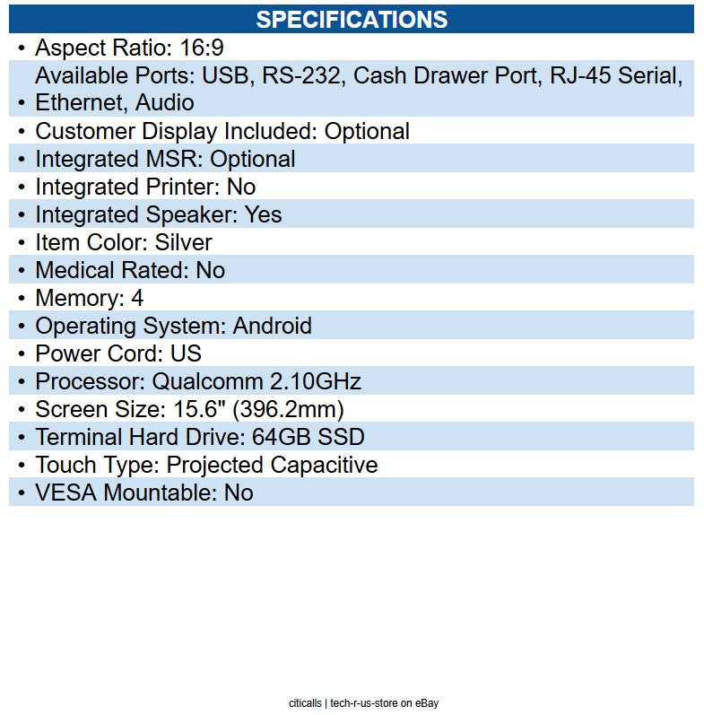 Sunmi Technology P01270026 D3 PRO - Smart Desktop Terminal