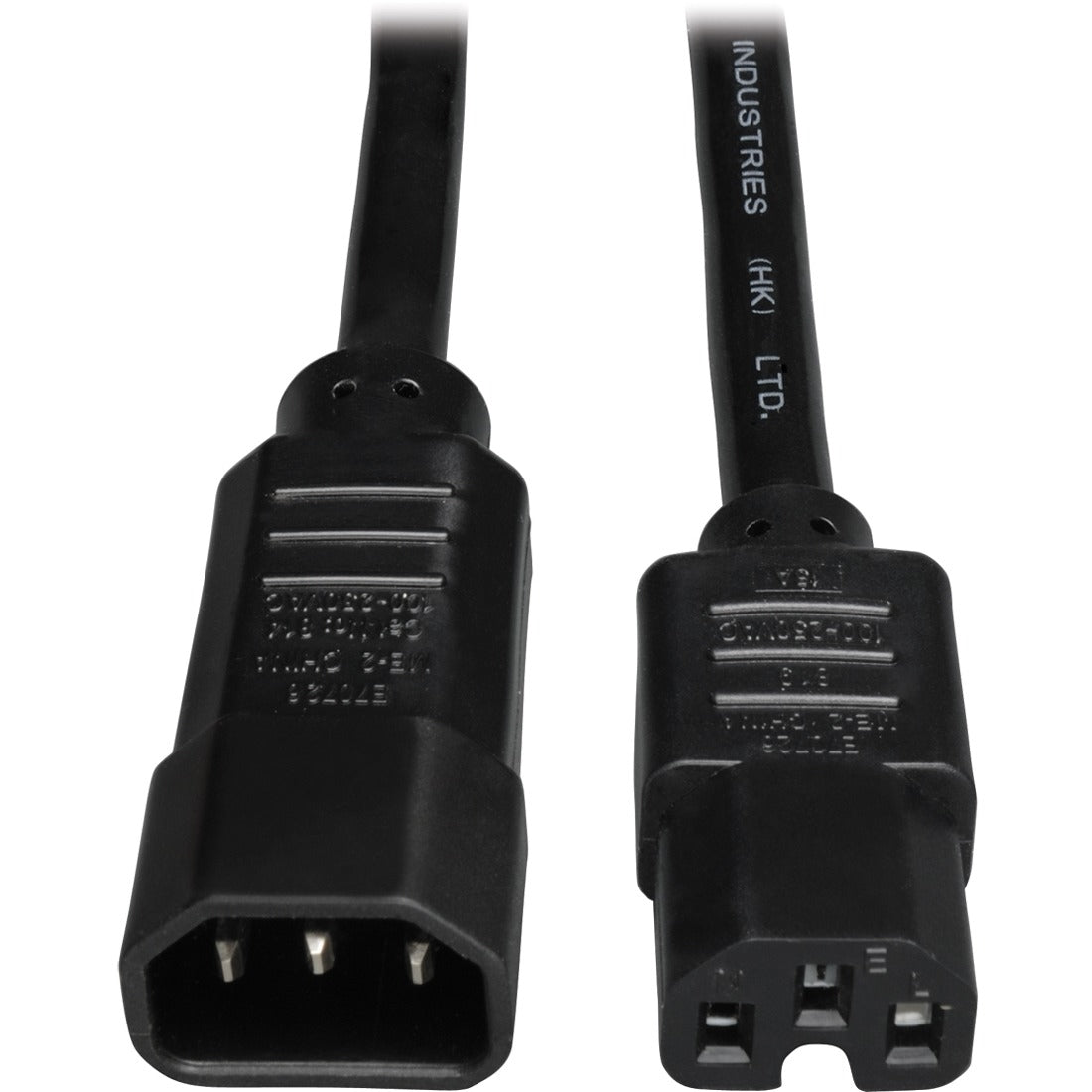 Eaton P018-002 Power Cord C14 to C15 Heavy-Duty, 15A, 250V, 14 AWG
