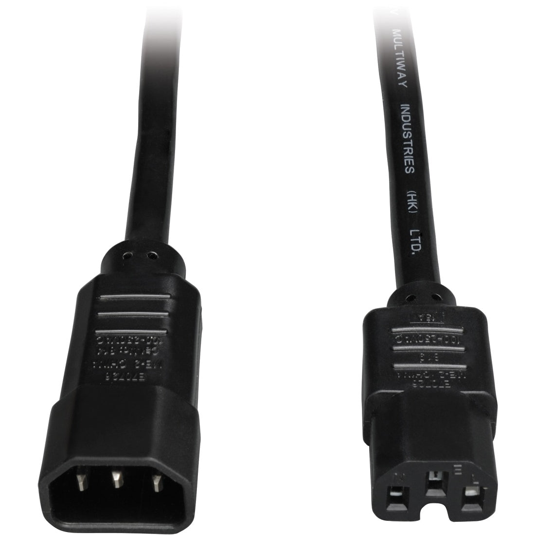 Eaton P018-006 Power Cord C14 to C15 - Heavy-Duty, 15A, 250V, 14 AWG, 6 ft.