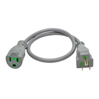 Eaton P022-002-GY-HG Hospital-Grade Extension Cord, NEMA 5-15P to NEMA 5-15R