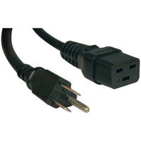 Eaton P034-010 Power Cord C19 to NEMA 5-15P Heavy-Duty 15A 125V 14 AWG 10 ft.
