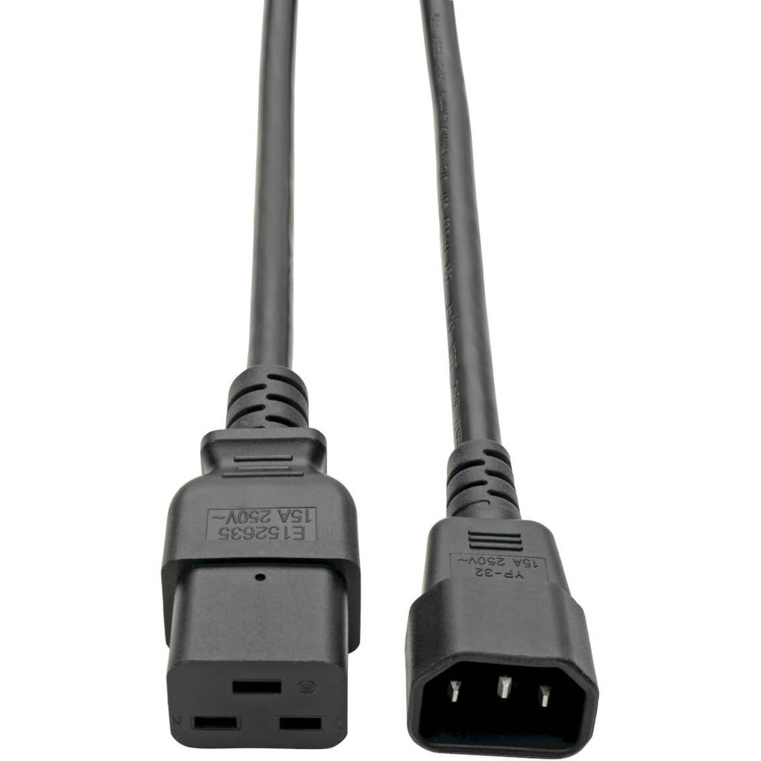 Eaton P047-010 Power Cord C19 to C14 - Heavy-Duty 15A 250V 14 AWG 10 ft.