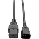 Eaton P047-010 Power Cord C19 to C14 - Heavy-Duty 15A 250V 14 AWG 10 ft.