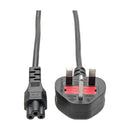 Eaton P060-006 6' Computer Power Cord, BS1363 to C5, 2.5A, 250V, 18 AWG, Black