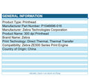 Zebra P1046696-016 Printhead Replacement Direct Transfer fr ZE500 Series Printer