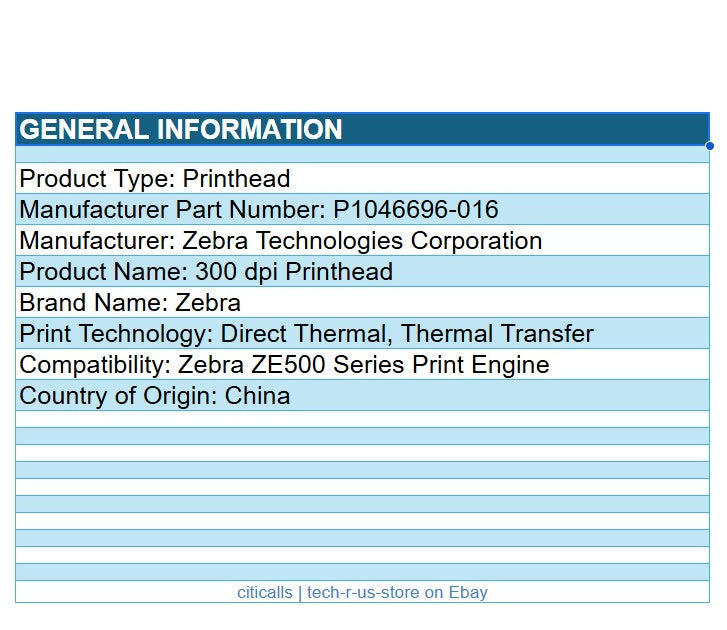 Zebra P1046696-016 Printhead Replacement Direct Transfer fr ZE500 Series Printer
