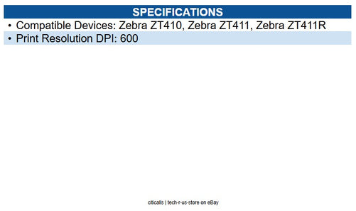 Zebra P1058930-011 ZT410, Kit, Printhead 600 dpi