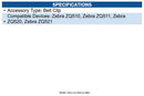 Zebra P1063406-040 ZQ500, KIT, Acc Belt Clip, (Set of 5)