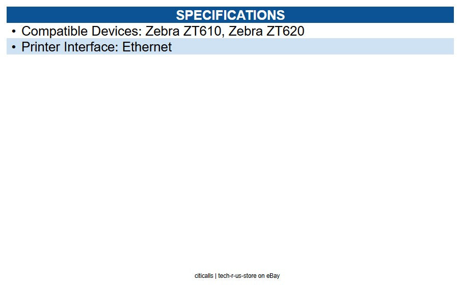 Zebra P1083320-039 Kit Internal Print Server IPv4 (Ethernet) ZT600 Series, ZT510