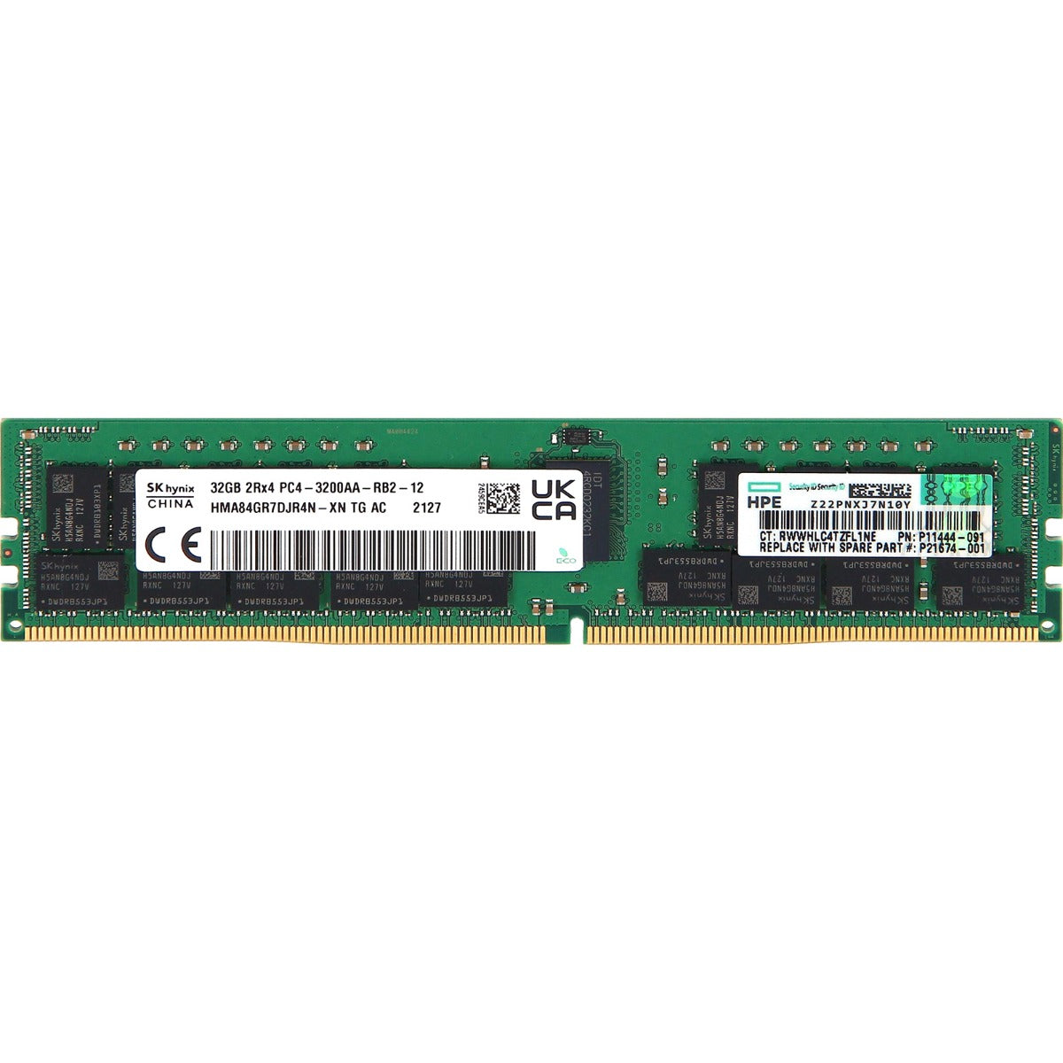 HPE P11444-091 - Certified Genuine Parts 32GB DDR4 SDRAM Memory Module