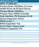 HPE P12965-B21 NS204i-p x2 Lanes NVMe PCIe3 x8 OS Boot Device PCI Express 3.0 x8
