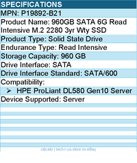 HPE P19892-B21 Sourcing 960 GB Solid State Drive - M.2 2280 Internal