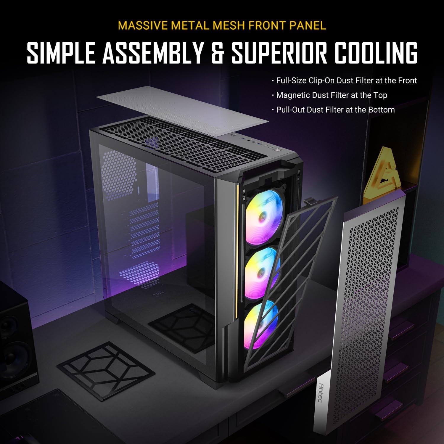 Antec P20C ARGB Performance Series - Mid-tower gaming case - extended ATX