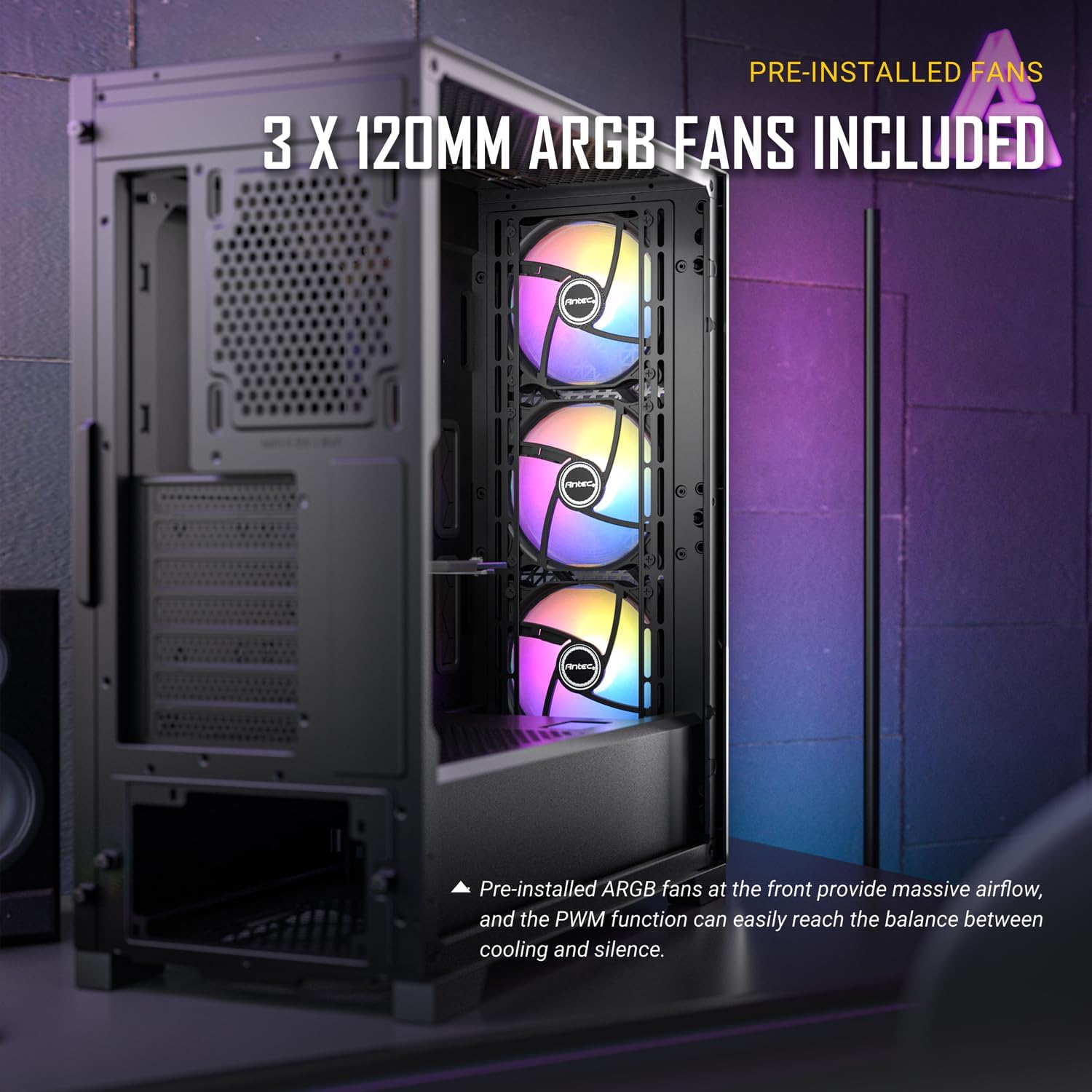 Antec P20C ARGB Performance Series - Mid-tower gaming case - extended ATX