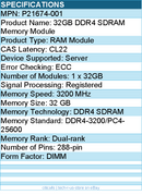 HPE P21674-001 32GB DDR4 SDRAM Memory Module - DIMM - For Server