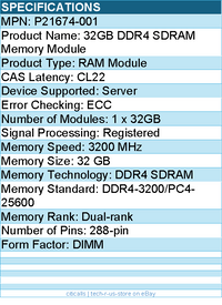 HPE P21674-001 32GB DDR4 SDRAM Memory Module - DIMM - For Server