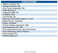 Sewoo P25II LK-P25II Mobile Receipt 2"USB-C, Bluetooth 4.2+BLE, NFC