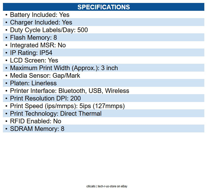 Sewoo P300_HCB LK-P300 Mobile Label 3" USB-C, Bluetooth 4.2+BLE and Wi-Fi
