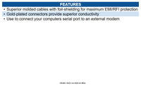 Eaton P404-006 AT Serial Modem Gold Cable (DB25 to DB9 M/F), 6 ft. (1.83 m)