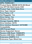 HPE P40503-B21 960 GB Solid State Drive - 2.5" Internal - SATA (SATA/600)