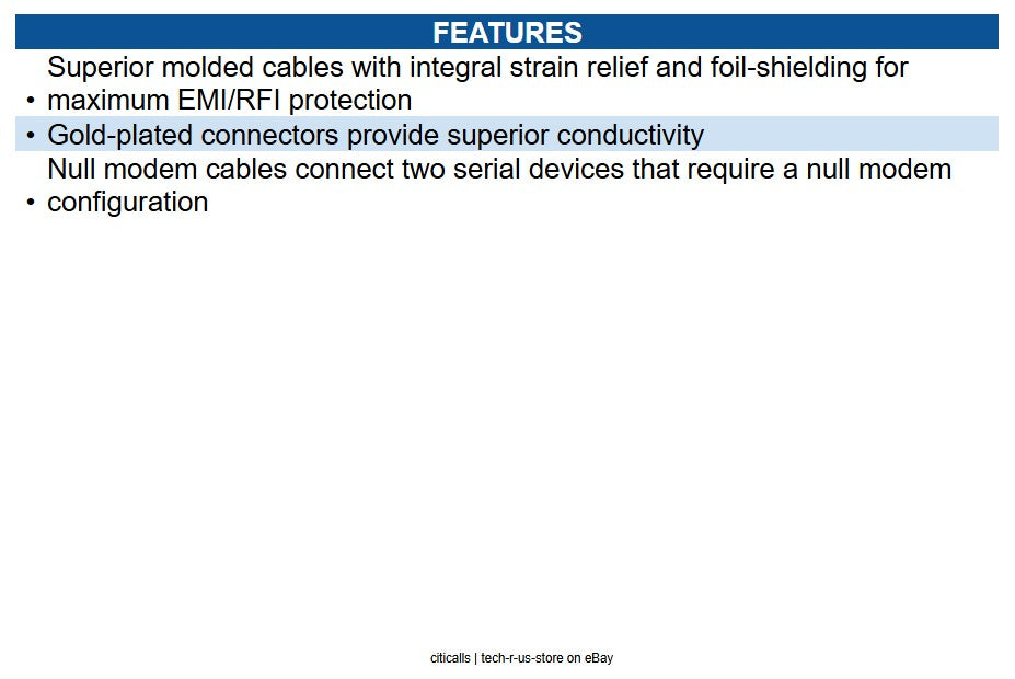 Eaton P450-006 Null Modem Serial DB9 Serial Cable (DB9 F/F) 6 ft. (1.83 m)