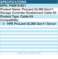 HPE P48918-B21 ProLiant DL360 Gen11 Storage Controller Enablement Cable Kit