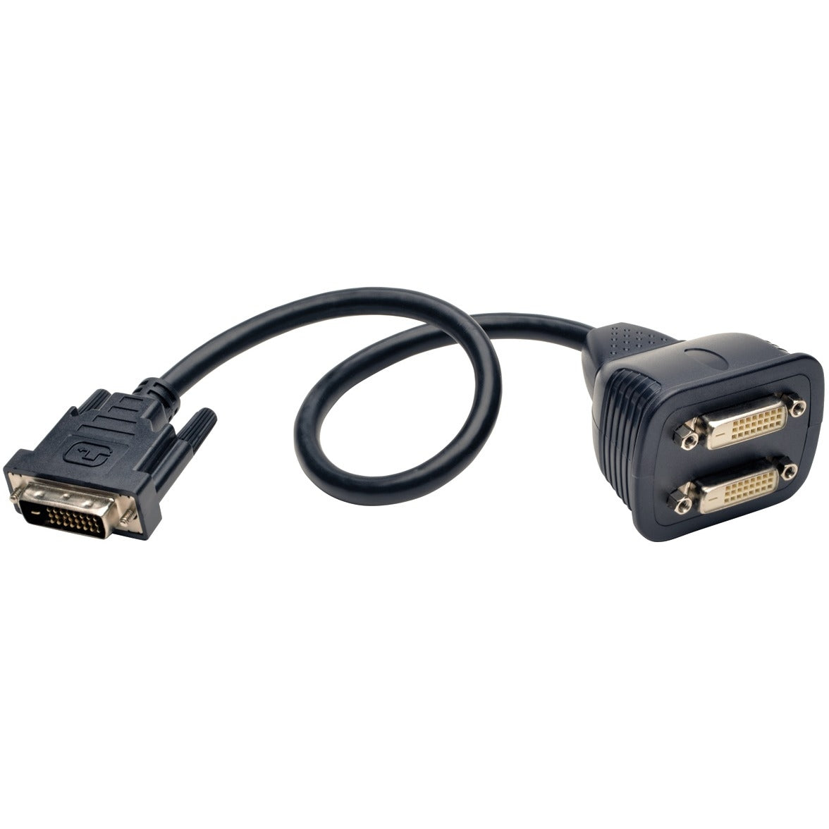 Eaton P564-001 DVI Y Splitter Cable, Digital Monitors (DVI-D M to 2x F), 1 ft.