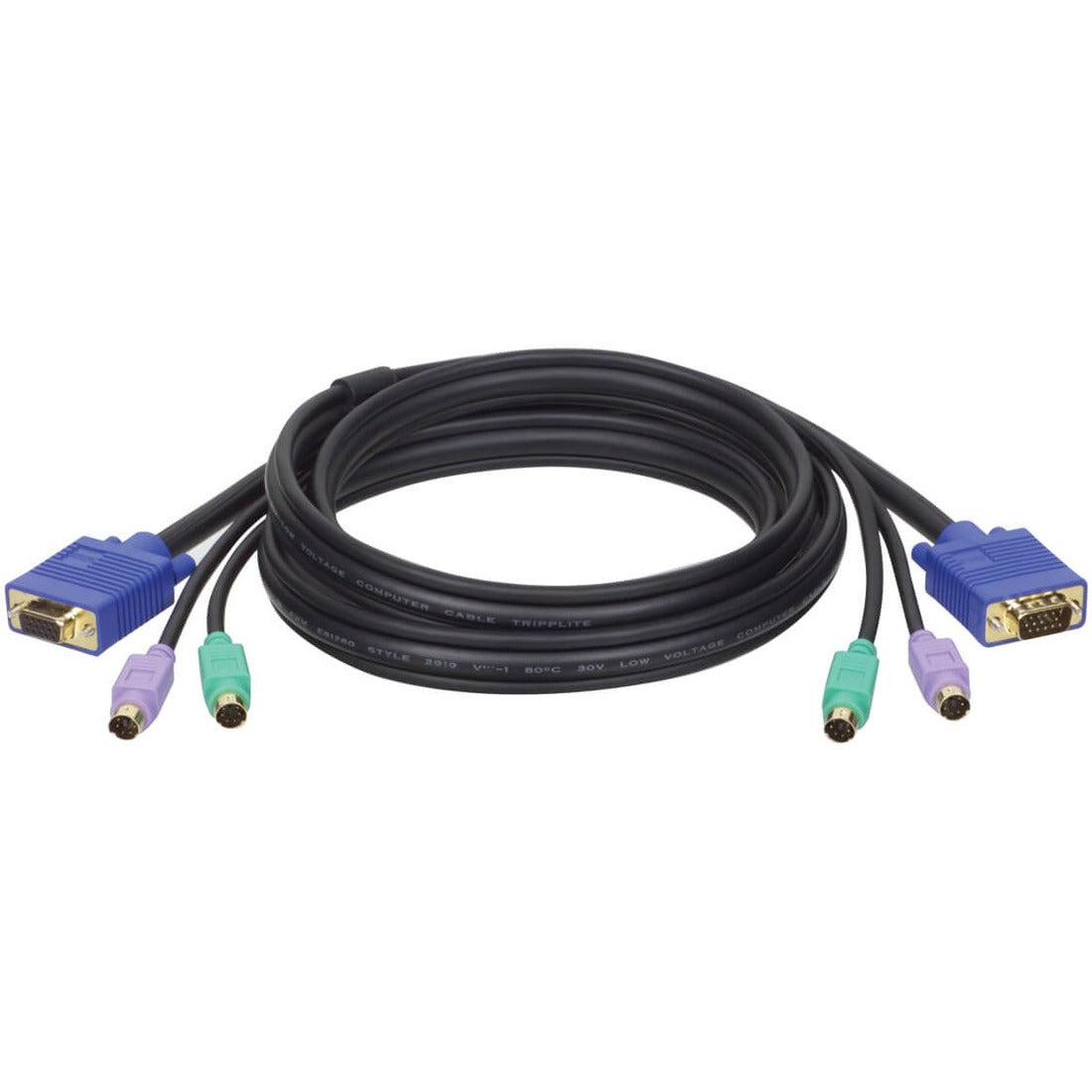 Eaton P753-010 PS/2 (3-in-1) Cable Kit for KVM Switch B007-008, 10 ft. (3.05 m)