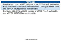 Eaton P758-006 USB Cable Kit for KVM Switch B006-VU4-R 6 ft. (1.83 m) - 6ft