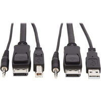 Eaton P783-006 DisplayPort KVM Cable Kit 3 in 1 - 4K DisplayPort USB 3.5mm Audio