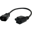 StarTech PAC100 1ft Power Extension Cord, IEC C14 to NEMA 5-15R, 10A 125V