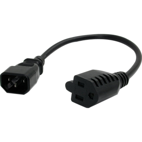 StarTech PAC100 1ft Power Extension Cord, IEC C14 to NEMA 5-15R, 10A 125V
