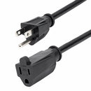 StarTech PAC1016 Power Extension Cable - 125V AC - 15A - 6ft - Black