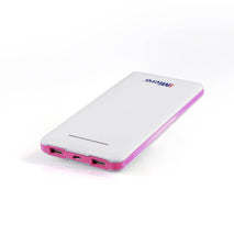 iMicro PB-IM8000R power bank - Li-pol - 2 x USB - Micro-USB cable - pink