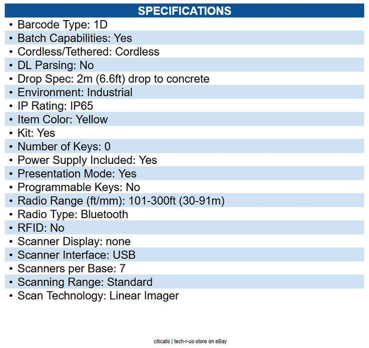 Datalogic PBT9100-RBK10US PowerScan Handheld Barcode Scanner Kit - Wireless
