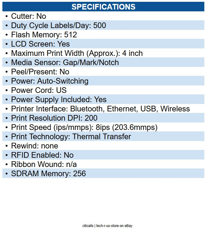 Honeywell PC45T010000201 PC45 Thermal Transfer, LCD, Latin Font, RTC, Ethernet