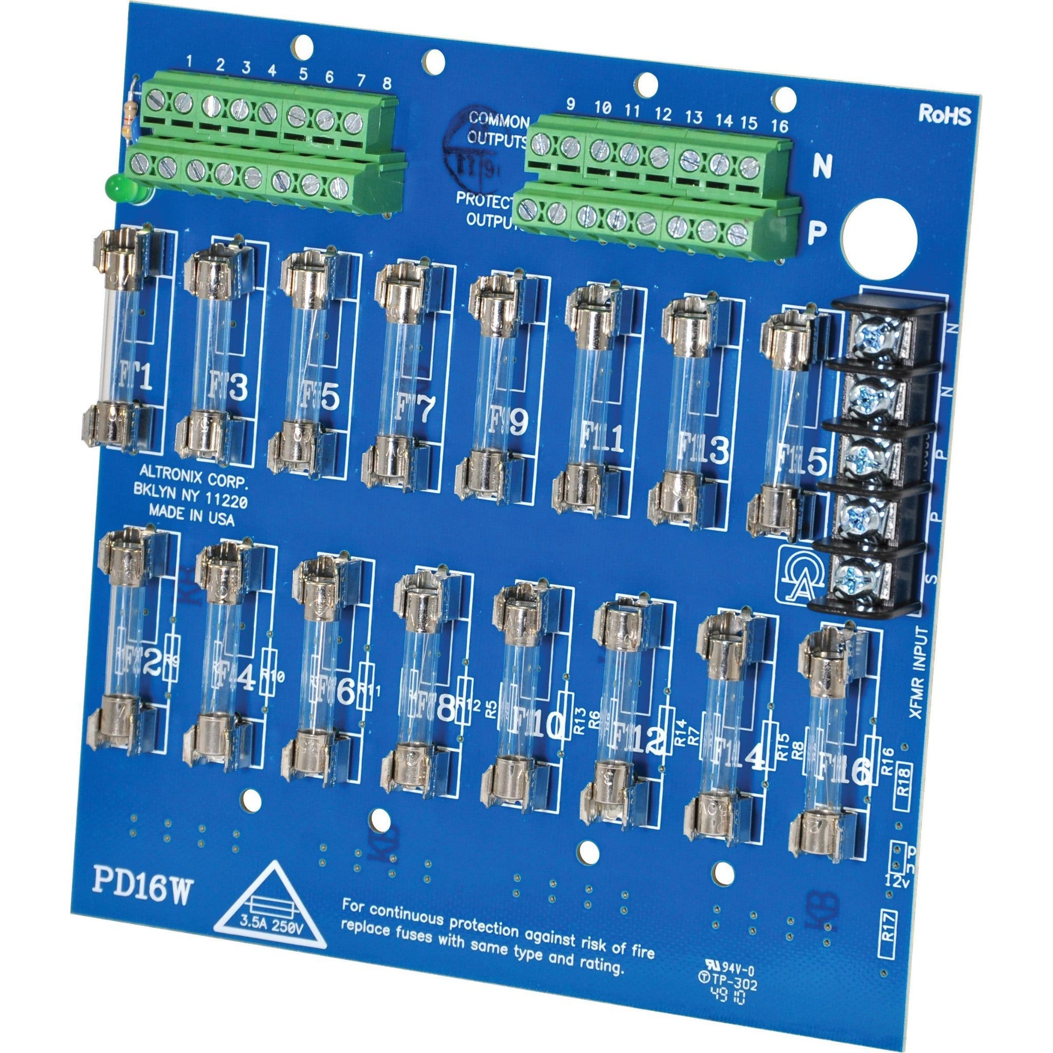 Altronix PD16W IP & PoE+ over Extended Distance CAT5e Hardened Mini Transceiver