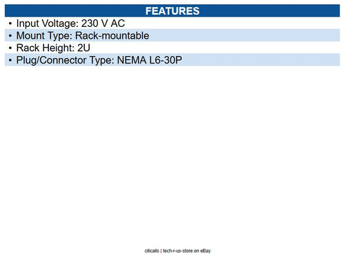 Eaton PDUMH30HVATNET 5.8kW Single-Phase Switched Automatic Transfer Switch PDU