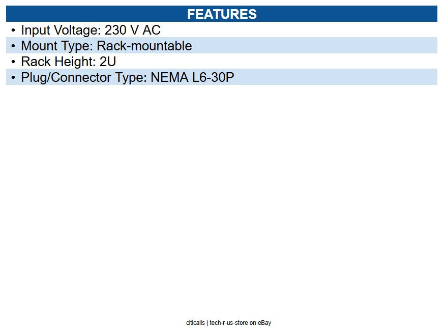 Eaton PDUMH30HVATNET 5.8kW Single-Phase Switched Automatic Transfer Switch PDU