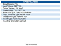 Eaton PDUMV15 PDU 1.4kW Single-Phase Local Metered PDU 120V Outlets (16 5-15R)