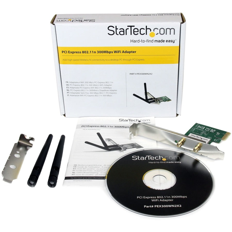 StarTech PEX300WN2X2 PCI Express Wireless N Adapter - 300 Mbps PCIe