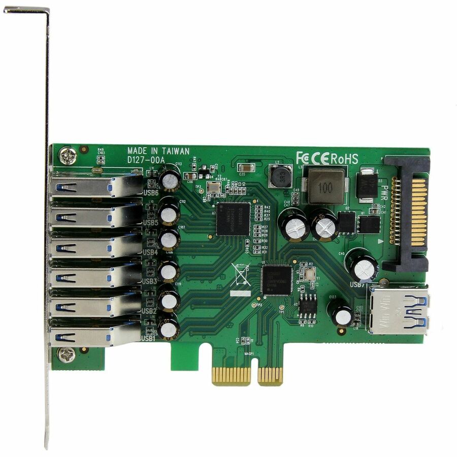 StarTech PEXUSB3S7 7PT PCI Express USB3.0 Card Standard and Low-Profile Retail